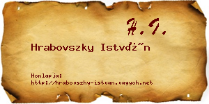 Hrabovszky István névjegykártya