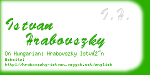 istvan hrabovszky business card